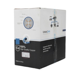 LINKEDPRO BY EPCOM PRO-CAT6A-R Bobina de Cable U/UTP Cat6A de 305 Metros (1000 Pies) Color Azul CMR Soporta 10G-BaseT para Transmision de Frecuencias de hasta 500MHz UL