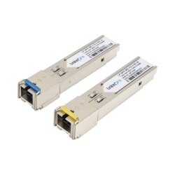LINKEDPRO LP-SFP-BD-1G-3-SC Transceptores Opticos Bidireccionales SFP (Mini-Gbic) / Monomodo 1310 & 1550 nm / 1.25 Gbps / 1000BASE-BX / Conector SC/UPC Simplex / DDM / Hasta 3 km / 2 Piezas