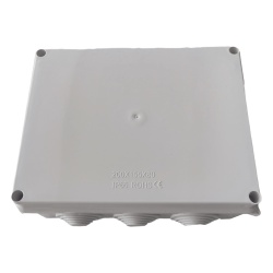 LINKEDPRO LP-WBX-200 Caja de Derivacion-Conexion para Exterior IP65 con 10 Entradas / 200 x 155 x 80 mm / Sellado Seguro con Empaque + 4 Tornillos / Resiste Agua Polvo y Sol Directo