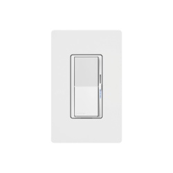 LUTRON CASETA WIRELESS DVRF6LWH Atenuador de pared inteligente Diva con control deslizante 120 V sin cable neutro 150 W LED y CFL o 600 W incandescente y halogeno sistema Caseta Wireless color blanco