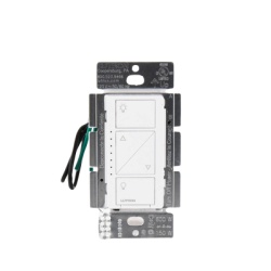LUTRON CASETA WIRELESS PD6WCLWH Atenuador de pared Caseta Wireless de 120 V para 150 W LED/CFL o 600 W incandescente/halogeno sin cable neutro compatible con controles Pico y sensores inalambricos