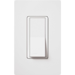 LUTRON ELECTRONICS CA4PSWH Interruptor de palanca Claro de 4 vias y 15 A a 120/277 V para controlar iluminacion desde tres o mas puntos color blanco brillante