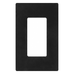 LUTRON ELECTRONICS CW1BL Placa de pared Claro de 1 espacio sin tornillos visibles acabado negro brillante para atenuadores apagadores y controles Pico de Lutron