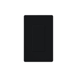 LUTRON ELECTRONICS DVBIBL Inserto ciego color negro para cubrir aperturas estilo Designer sin usar en placas de pared Claro acabado brillante