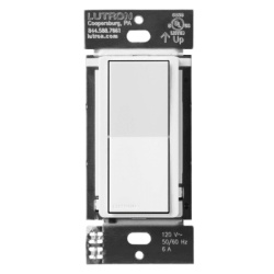 LUTRON ELECTRONICS DVRFASWH (CasetaWireless) Uselo con el dispositivo principal (atenuador inteligente Diva o interruptor) para ubicaciones multiples: tipo escalera