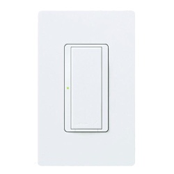 LUTRON ELECTRONICS MRF2-6ANS-WH Interruptor inalambrico Maestro Wireless de encendido/apagado 6 A en iluminacion y 3 A en motores (1/10 HP) 120 V compatible con controles Pico y sensores Radio Powr Sa