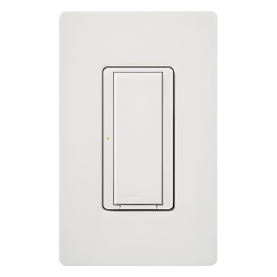 LUTRON ELECTRONICS MRF2S6ANSWH Interruptor inalambrico on/off Maestro Wireless para iluminacion de 6 A y ventiladores de hasta 1/10 HP 120 V requiere neutro compatible con hub Vive color blanco