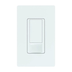 LUTRON ELECTRONICS MSOPS6M2DVSW Apagador Maestro con sensor de ocupacion PIR y tecnologia XCT 6 A para cualquier carga de iluminacion de 120 a 277 V y ventilador unipolar o 3 vias color snow
