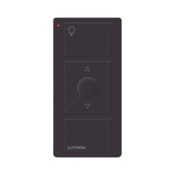 LUTRON ELECTRONICS PJ23BRLGBLL01 Control Pico inalambrico de 3 botones con subir y bajar iconos de luz negro brillante para sistemas Caseta Wireless RadioRA 2 HomeWorks QS y Vive