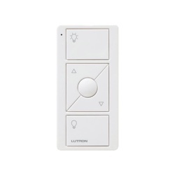 LUTRON ELECTRONICS PJ23BRLWHL01R Control remoto inalambrico Pico de 3 botones con subir/bajar y boton de favorito para iluminacion y persianas compatible con Caseta Wireless RadioRA 2 HomeWorks QS y V