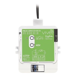 LUTRON ELECTRONICS RMJS20RCCO1DVB Modulo de relevador inalambrico PowPak de 20 A para control de receptaculos con salida de contacto seco para HVAC compatible con controles Pico y hub Vive