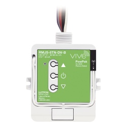 LUTRON ELECTRONICS RMJS8TNDVB Modulo de atenuacion PowPak inalambrico con control 0-10 V de hasta 60 mA e interruptor de 8 A 120/277 V tecnologia Clear Connect RF compatible con hub Vive de Lutron