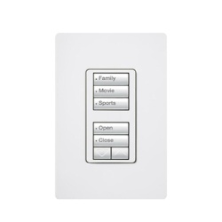 LUTRON ELECTRONICS RRD-W1-RLD-WH Teclado seetouch 5 botones 2 botones subir/bajar programe escenas diferentes en cada boton.