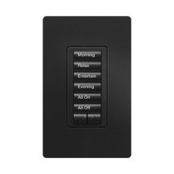 LUTRON ELECTRONICS RRDH6BRLBL Teclado hibrido seeTouch con dimmer integrado 6 botones y subir/bajar 450 W para RadioRA 2