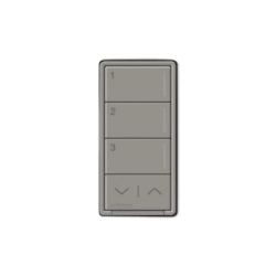 LUTRON RADIORA 3 RRSTHN3RLCS Botonera de pared Sunnata con 3 botones de escena y barra subir/bajar, retroiluminada, acabado Midnight, RadioRA 3