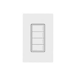 LUTRON RADIORA 3 RRSTHN4BWH Botonera de pared Sunnata con 4 botones de escena retroiluminada blanco para RadioRA 3