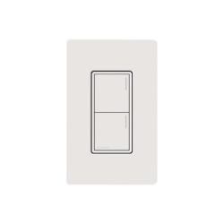 LUTRON RADIORA 3 RRSTW2BSW Teclado de escenas Sunnata de 2 botones con barra luminosa localizadora controla luces cortinas y mas en el sistema RadioRA 3 color Nieve satinado