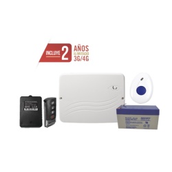 M2M SERVICES PRO4-GEN2-FALL Kit de Panel de Alarma Hibrido 4G LTE con boton de Panico y Deteccion de Caidas Inalambrico Incluye SIM con 2 anos de Datos y APP Gratis