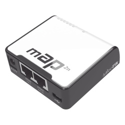 MIKROTIK RBMAP2N (mAP 2n) 2 Puertos Fast Ethernet 1 Puerto MicroUSB WiFi 2.4 GHz 802.11 b/g/n
