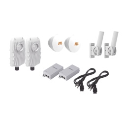 MIMOSA NETWORKS B5X-PTP-KIT2 Kit de 2 radios B5X con 2 antenas de (16 dBi) rango de frecuencia extendida (4.9 a 6.4 GHz) incluye inyector POE cable de alimentacion y 2 FLEXIMOUNT-XL para alineacion d
