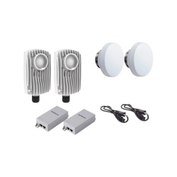 MIMOSA NETWORKS C6XPTPKIT Kit de 2 radios C6X con 2 antenas de (12 dBi) rango de frecuencia extendida (4.9 a 6.4 GHz) incluye inyector POE cable de alimentacion y 2 FLEXIMOUNT-XL para alineacion