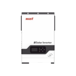 MUST PV181012LV Inversor / Cargador de 1 KW para Sistemas Tipo Isla a 12Vcd / 120Vca Onda Sinusoidal Pura con Controlador MPPT