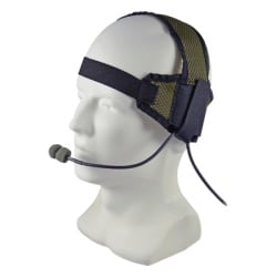 OTTO V4-10973 Auricular tactico III correa de nylon sobre la cabeza microfono de pluma PTT robusto con calificacion IP67