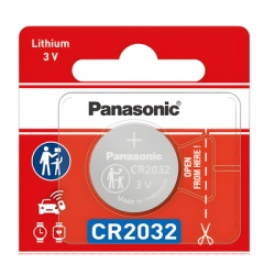PANASONIC CR2032PM Bateria de litio CR2032 de 3 V a 225 mAh (No recargable)