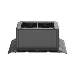 PANDUIT AFR4JB2SBL Caja de Conexion Doble Para Uso con Canaleta de Piso AFR4BCBL6 Material PVC Rigido Color Negro