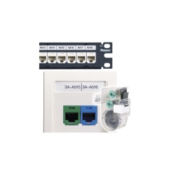 PANDUIT C261X035Y1C Casete de 75 Etiquetas Sin Adhesivo para Patch Panel o Face Plate Para Identificacion de 4 Puertos Color Blanco