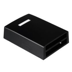 PANDUIT CBXF12BL-AY Caja de Montaje en Superficie con Accesorio para Resguardo de Fibra Optica para 12 Modulos Mini-Com Color Negro