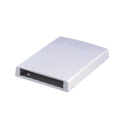 PANDUIT CBXF6WH-AY Caja de Montaje en Superficie con Accesorio para Resguardo de Fibra Optica para 6 Modulos Mini-Com Color Blanco