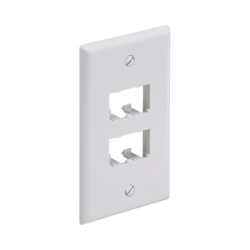 PANDUIT CFP4IW Placa de Pared Vertical Clasica Salida Para 4 Puertos Mini-Com Color Blanco Mate