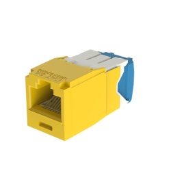 PANDUIT CJ6X88TGYL Conector Jack RJ45 Estilo TG Mini-Com Categoria 6A de 8 Posiciones y 8 Cables Color Amarillo