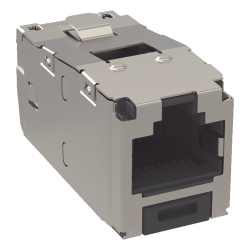 PANDUIT CJS688TGY Conector Jack RJ45 Blindado Estilo TG Mini-Com Categoria 6 de 8 Posiciones y 8 Cables Color Negro
