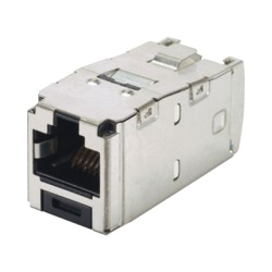 PANDUIT CJS6X88TGY Conector Jack RJ45 Blindado Estilo TG Mini-Com Categoria 6A de 8 Posiciones y 8 Cables Color Negro