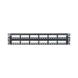 PANDUIT CP48BLY Panel de Parcheo Modular Mini-Com (Sin Conectores) Plano Totalmente Blindado de 48 Puertos 2UR