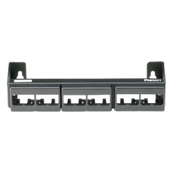 PANDUIT CWPP12WBL Panel de Parcheo Modular (Sin Conectores) de 12 Puertos Mini-Com Instalacion en Pared con Montaje Incluido Color Negro