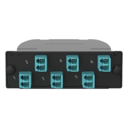 PANDUIT FC2ZN-12-10AS Casete OptiCom de Fibra Optica Multimodo OM4 Con Conector MPO a 6 LC Duplex Polaridad Metodo A Perdida de Insercion Estandar