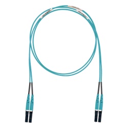 PANDUIT FX2ELLNLNSNM003 Jumper de Fibra Optica Multimodo 50/125 OM3 LC-LC Duplex LSZH (Cero Halogenos) Color Aqua 3 Metros (9.84 Pies)