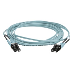 PANDUIT FZ2ERLNLNSNM009 Jumper de Fibra Optica Multimodo 50/125 OM4 LC-LC Duplex OFNR (Riser) Color Aqua 9 Metros (29.53 Pies)