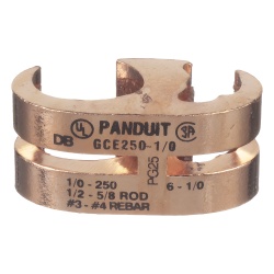 PANDUIT GCE1/0-1/0-L Conector de Conexion Tierra tipo "E" para Conductor de Cobre 6 AWG SOL ? 1/0 AWG STR (16?50 mm2).