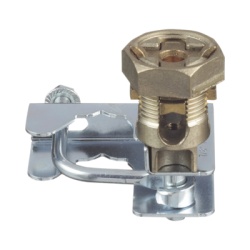 PANDUIT GPQC10-1/0 Abrazadera para Tierra Fisica en Base de Piso Falso para Cables de 6 a 1/0 AWG. Para Pedestales Cuadrados de 7/8" y Circulares de 1" a 1 1/8"