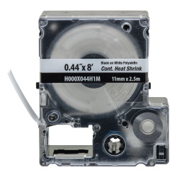PANDUIT H000X044H1M Casete de Etiquetas de Poliolefina de Cinta Continua Tubo Termocontractil 11.2 mm (0.44 pulgadas) de Ancho y 2.4 metros (7.87 pies) de Largo Para Cables de 2 a 6.4 mm (16-10 AWG) d
