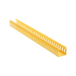 PANDUIT H2X2YL10 Canaleta Ranurada de PVC sin Tapa Tipo H (Tapa Abisagrada) 2 in de Ancho 2 in de Alto y 3048 mm de Largo Color Amarillo