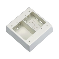 PANDUIT JBP2SIW Caja de Pared Superficial Doble Con Divisor Uso Universal con Placas de Pared Color Blanco Mate