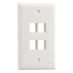 PANDUIT NK4FNEI Placa de Pared Vertical Salida Para 4 Puertos Keystone Color Marfil
