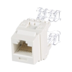 PANDUIT NK688MIW Conector Jack Estilo 110 (de Impacto) Tipo Keystone Categoria 6 de 8 Posiciones y 8 Cables Color Blanco Mate