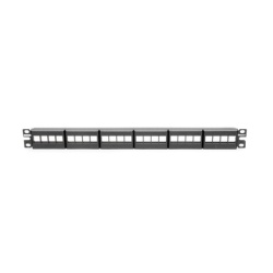 PANDUIT NKFP24Y Panel de Parcheo Modular Keystone (Sin Conectores) de 24 Puertos Espacio Para Identificacion con Etiqueta Adhesiva 1UR
