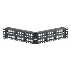 PANDUIT NKPPA48FMY Panel de Parcheo Modular Keystone (Sin Conectores) Angulado de 48 Puertos 2UR